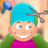 Child game /blue hair cut