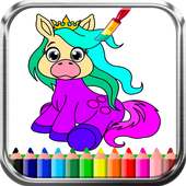 Drawing Pony Horse Free Coloring Game for Kids