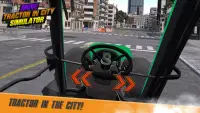 Drive Tractor im Stadt Simulator Screen Shot 0