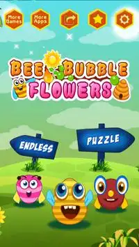 bee bubble bloemen Screen Shot 0