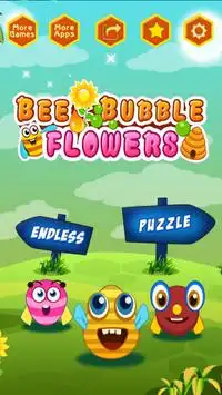 Bee Bubble Flowers Screen Shot 0