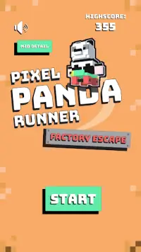 पिक्सेल 3 डी पांडा धावक - फैक्टरी एस्केप Screen Shot 0