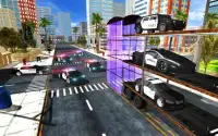 US Police Car Trailer Truck Simulator: Car Parking Screen Shot 0