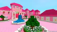 Розовый дом для девочек. Майнкрафт карты Screen Shot 1