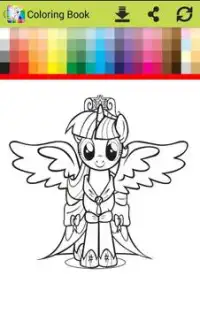 Coloring little pony  princess go Screen Shot 2