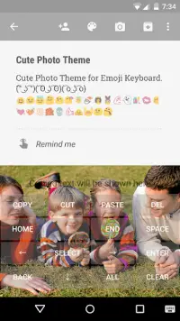 Clavier Emoji Cute Photo Thème Screen Shot 2