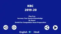 KBC Play Along - KBC Hindi-English Quiz Game Screen Shot 1