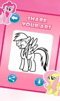 my pony coloring little rainbow fans Screen Shot 7