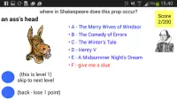 Shakespeare Props Quiz Screen Shot 0