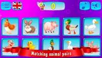 Jeux d'enfant tuiles d'animaux Screen Shot 2