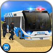 Polizei-Bus Offroad-Fahrer