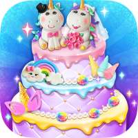 Unicorn Wedding Cake - Trendy Rainbow Party
