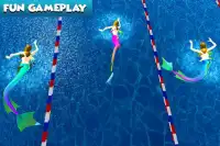 मरमेड जल तैरना टूर्नामेंट Screen Shot 1