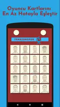 Trabzonspor Futbolcu Kart Eşleştirme Oyunu Screen Shot 2