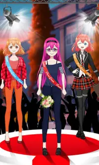 High School Anime Prom Dress Up Girl Makeover Sim. Screen Shot 3