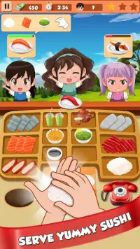 Menggila restoran Sushi: permainan memasak koki Screen Shot 0