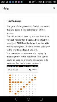 Word Search Offline Game Screen Shot 1