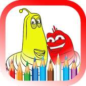 Coloring pages Larva worm games free