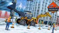 Snow excavator & road construction games 2020 Screen Shot 0