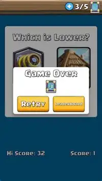 HigherLower Clash Royale Game Screen Shot 1