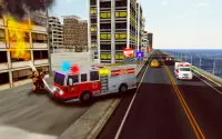 অগ্নিনির্বাপক 3D: আমেরিকান রেসকিউ ফায়ার ট্রাক Screen Shot 14