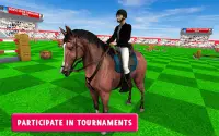juego 3D montar a caballo montado: salto caballos Screen Shot 13
