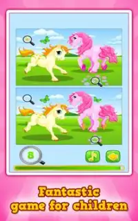 Pony e Unicorni : Trova le Differenze *Gratuiti Screen Shot 5