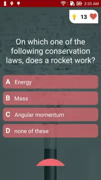 Physics Quiz Screen Shot 1