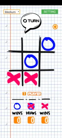 Tic Tac Toe Schoolday Screen Shot 1