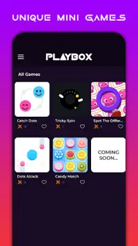 PlayBox: Multi-Game App Screen Shot 1