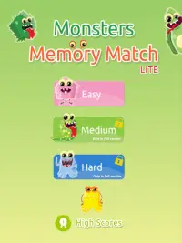Monsters Memory Match Lite Screen Shot 5