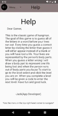 Hangman Free (Developer Version) Screen Shot 0