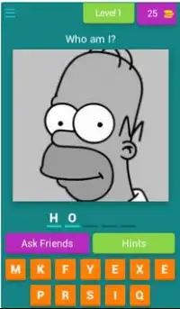 The Simpsons Character Quiz Screen Shot 0