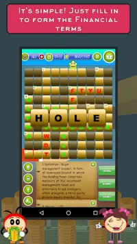 Finance Crossword Puzzle Screen Shot 1