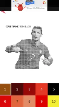 Coloring Football Player Pixel Art By Number Screen Shot 1