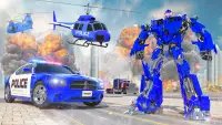 ヘリコプターロボットゲーム | 車飛ぶ警察シミュレータ Screen Shot 3
