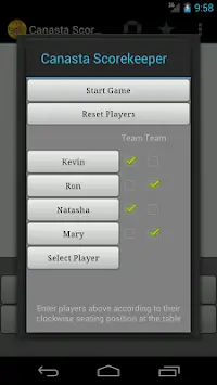 Canasta ScoreKeeper (Trial) Screen Shot 1