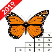 Butterfly Pixel Art - Color by Number