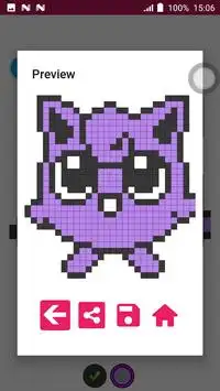 Color by Number Pokemon Pixel Art 2 Screen Shot 7