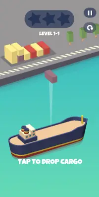 Cargo ship stacking - Fun container physics arcade Screen Shot 0