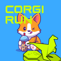 Corgi and friends run