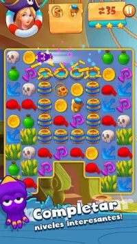 Tesoros Piratas - Gratis Match 3 Puzzle Screen Shot 3