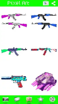 Pixel Gun Coloring Weapons by Number Screen Shot 5