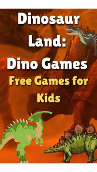 Dinosaur Land: Kids Dino Games Screen Shot 0