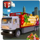 3 डी सब्जी ट्रांसपोर्टर ट्रक