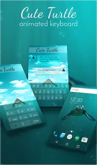 Cute Turtle Animated Keyboard + Live Wallpaper Screen Shot 0