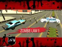 Policía Coche Chase Vs Zombie Screen Shot 0