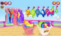 कपड़े धोने बच्चे खेल Screen Shot 4