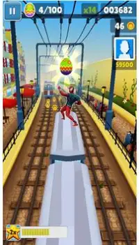 Super Hero Subway Surf: Rush Hours Spider Runner Screen Shot 0