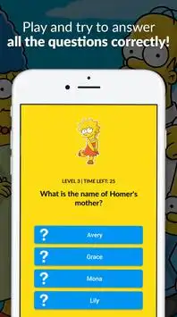 The Simpsons Quiz Screen Shot 1